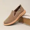 Sapatos de Pano Antigos de Pequim para Homens, Sola Macia Antiderrapante, Sapatos Slip-On Respiráveis para Meia-Idade e Idosos, Sapatos de Pai, Sapatos para Dirigir ao Ar Livre