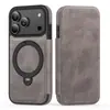 Funda magnética tipo armadura para Apple 18Promax con soporte giratorio, funda tipo libro de cuero para iPhone 17, anticaída 16