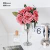 Sala de Transmisión en Vivo al por Mayor Taza de Vino para Cappuccino de Venta Caliente Flor Rosa Flor Artificial Flor Artificial Adornos Decorativos