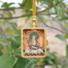 Tíbet Thangka Pintado a Mano Thangka de Cinabrio Thangka de los Doce Zodiacos y los Ocho Guardianes Colgante de Buda para Llevar en el Bolsillo