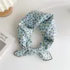 Pañuelo pequeño cuadrado de algodón y lino 55 cm Japonés y coreano artístico combinable para todo temporada de primavera y otoño pañuelo decorativo elegante algodón puro moda cinta para el pelo