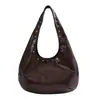 Bolso de Mano Retro con Remaches 2026 para Mujer Piel Suave Gran Capacidad Hombro Único Bolso de Axila Versátil para Viajes Bolso de Mano