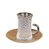 Comercio Exterior Estilo Turco Taza con Asa de Vidrio Taza para Té Negro Taza de Café Juego de Té Kung Fu Taza de Té con Asa Copa de Vino Asa Rota