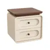 Mesita de noche Vintage 2026 Venta Caliente Pequeña para el Hogar Dormitorio Estilo Antiguo Madera Maciza Mesita de Noche Armario de Almacenamiento No Requiere Ensamblaje