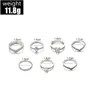Anillo nuevo transfronterizo traje personalidad Amazon retro flor de taladro en forma de V traje de 7 piezas venta al por mayor