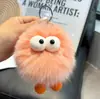 Llavero Colgante para Coche Bola de Carbón Pequeña de Piel de Zorro Ins Pelota de Felpa Decoración para Mochila Bolso Regalo Ins Estilo de Moda
