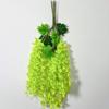 Imitación de flor de glicina, flor de frijol, cadena de flores violetas de seda de plástico, planta de enredadera decorativa, flor de techo, flor de enredadera falsa para boda
