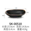 Plato Negro Restaurante Japonés Plato Largo Cuadrado Restaurante de Fondue Platos Fríos Imitación de Porcelana Plato Creativo para Brochetas Plato para Barbacoa Comercial