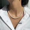 Collar de Perlas de Múltiples Capas Incrustado con Diamantes Estilo Corte Francés, Cadena para Suéter de Lujo Ligero Francés de Alta Gama, Versátil para Otoño e Invierno