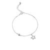 Pulsera de Zirconia de Estrella de Cinco Puntas para Mujer, Pulsera de Estrella de Lujo Ligero de Alta Gama, Simple, Nicho Calado, Casual, Versátil, Mano Exquisita