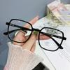Celebridad de Internet Gafas Planas Poligonales Estilo Coreano Lente Llana Montura Grande Gafas Anti-Luz Azul tr90 Montura de Gafas Transparente para Mujer
