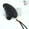 Placa Gua Sha de Pedra Preta Atacado, Pente de Jade, Ferramenta Gua Sha de Massagem para Rosto, Olhos e Uso no Corpo Inteiro