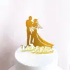 Nova fábrica de decoração de bolo para o Dia dos Namorados transfronteiriça, venda direta, casamento, casamento, cartão de bolo acrílico, plug-in