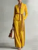 Traje Casual Transfronterizo Europeo y Americano 2026 para Mujer, Conjunto de Dos Piezas de Camisa Cardigan de Cuello Alto con Bloques de Color y Pantalones de Pierna Ancha para Primavera y Verano