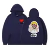 2023 Nuevo un verano sin ti bad bunny estampado anime moda suéter con capucha casual para hombre