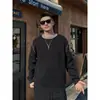 Suéter Jersey de Cuello Redondo Color Block Hecho a Mano con Puntadas Estilo Old Money de Invierno con una Atmósfera Pesada para Hombres y Mujeres Parejas
