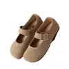 Zapatos Birkenstock retro de estilo bosque de nicho para mujer, colección otoño 2026, zapatos de abuela de suela blanda poco profundos, mocasines, zapatos planos de un solo color
