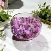 Bol de Cristal con Flores Secas para Postre, Frutas y Verduras, Sopa y Fideos, Estilo Minimalista Moderno