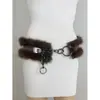 Novo Cinto de Pelo de Coelho D. I .A OOTD Cinto Mao Mao Europa e América Transfronteiriço Quente Sexy Garota Picante Cobertura de Cintura Cinto Largo