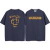 Camiseta unisex holgada informal de manga corta con estampado de logotipo retro de RHUDE para primavera y verano de 2024