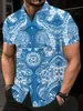 Camisas masculinas de manga curta com estampa digital 3D, estilo praia e resort havaiano, mais vendidas na primavera e verão, transfronteiriças