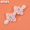 Botões Cheongsam, Botões de Libélula, Botões de Disco de Cristal Pérola Bordados à Mão, Vestido Chinoiserie Saia com Rosto de Cavalo, Botões Decorados à Mão