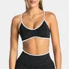 Nuevo Estilo Europeo y Americano Sujetador de Yoga con Estampado de Leopardo y Tirantes Finos, Alta Elasticidad, Efecto Adelgazante, Soporte de Reúne, Hermoso Diseño de Espalda, Adecuado para Correr al Aire Libre, Sujetador de Fitness Absorbente de Sudor