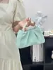 Bolsa de Mão Feminina Pérola Estilo Coreano, Nova Bolsa de Ombro Transversal Plissada Fosca de Primavera Nuvem