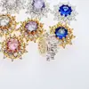 Copo de Nieve de Cobre Chapado en Oro de 18 Quilates Multi-Pieza Accesorios de Joyería DIY al por Mayor del Fabricante