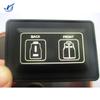 Llave transparente rectangular grabada con láser, interruptor de control de temperatura luminoso, botón de silicona, chaqueta calefactora, carcasa de llave de silicona