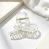 Pinza de pelo de PC de alta gama de 8 cm para recogidos en la nuca, pinza de tiburón para cabello semi-recogido, moda para mujer, en blanco para DIY, venta al por mayor