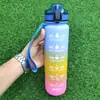 Taza de Agua Deportiva de Plástico Tritan Resistente a Altas Temperaturas, Gran Capacidad 1000ml, Taza Espacial para Fitness, Portátil
