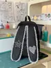 Mochila Estudiante Estilo Lolita Dulce Estilo Japonés con Ribete de Encaje de Doble Capa, Diseño de Corazón a Cuadros, Mochila Estilo Mejor Amiga