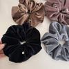 Anel de Cabelo Veludo Retro Francês Intestino Grande Anel Intestinal Flor de Cabeça Bola na Nuca Cabeça Redonda Acessórios de Cabelo Avançados Preguiçosos