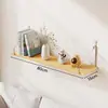 Estante de pared tabla de madera de una sola tabla sala de estar mesita de noche estante de soporte sin perforación estante flotante de pared para el hogar