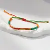 Pulsera Trenzada de Cuerda Roja, Nudo Chino, Nudo Flor de Durazno, Pulsera Tejida Finamente, Cuerda de Cinco Colores del Festival del Bote del Dragón, Joyería de Mano para Estudiantes de Atracción Turística al por Mayor