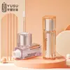 Tubo Cuadrado para Brillo de Labios Tubo Giratorio Semitransparente para Labial de Barro Tubo Engrosado Logo Imprimible Textura Mate Portátil Maquillaje Empaque de Maquillaje