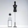 Maniquí de Vestido de Novia para Mujer de Medio Cuerpo Soporte de Exhibición en Ventana Cuerpo Humano Falso Maniquí Negro de Cuerpo Completo para Exhibición de Vestidos