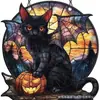 Série de Morcegos Gatos Corvos de Halloween Transfronteiriça Artesanato Pendentes Decorativos Criativos Disco Acrílico Plano 2D