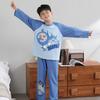 Conjunto de Pijama de Algodão e Seda Fresco para Primavera e Outono Manga Longa para Menino Grande Roupa de Casa Roupa Casual Roupas e Calças de Outono para Usar por Cima