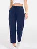 European and American Women's Fashion Cross-Border Casual Long Pants with Drawstring Elastic Waist Solid Color Harem Pants Amazon Temu Hot-Selling Women's Pants