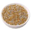 Cuentas de Arroz de Vidrio de Alta Calidad que Conservan el Color 1.5-4mm Hechas a Mano DIY Redondas Doradas y Plateadas Accesorios para Cuentas Cuentas Espaciadoras para Collares y Pulseras