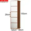 Librero Estantería de Libros Cerrable Simple de Pie Moderno Simple Gabinete de Almacenamiento Combinación de Color Madera Maciza Gabinete de Rejilla Gabinete de Almacenamiento con Puerta
