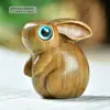 Nuevo Sándalo Verde Lindo Conejito de Jade Tallado DIY Lleno de Bendiciones Pie de Mano Colgante Accesorios