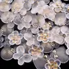 Pegatinas Planas de Flor de Acrílico con Puntos Transparentes, Mariposa, para Decoración de Fundas de Teléfono Hechas a Mano, Pasadores, Joyería