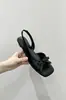 Sandalias romanas Chuyuji de estilo francés, elegantes, de punta cuadrada, cómodas, con lazo, de punta abierta, con tacón de cuña, estilo dulce, zapatillas de verano para mujer
