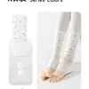 Calcetines de yoga calcetines holgados para pantorrilla estilo fino de verano blancos calcetines de Pilates calcetines holgados que cubren el pie calentadores de piernas para fitness deportivo