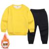 Conjunto deportivo para niños y niñas, ropa de otoño e invierno, suéter y pantalones de terciopelo de estilo occidental para bebés, conjunto de dos piezas
