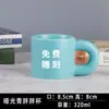 Taza Gordita Taza de Cerámica Nicho Simple Asa Grande de Oreja Taza de Agua de Cerámica Hecha a Medida LOGOTIPO Regalo de Hotel