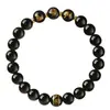 Pulsera de Obsidiana Natural con los Doce Signos del Zodíaco y los Tres Elementos para Venta al por Mayor Pulsera del Año del Caballo 2026 para Hombres y Mujeres
